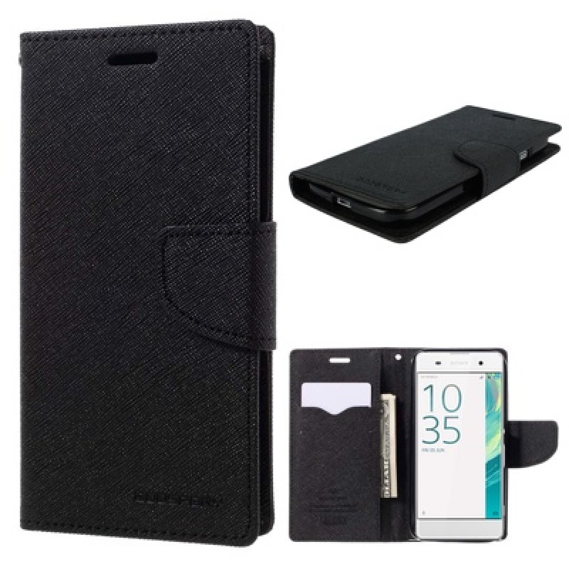 Atverčiamas juodas dėklas (Xperia xa) Atverčiamas juodas dėklas (Xperia xa)