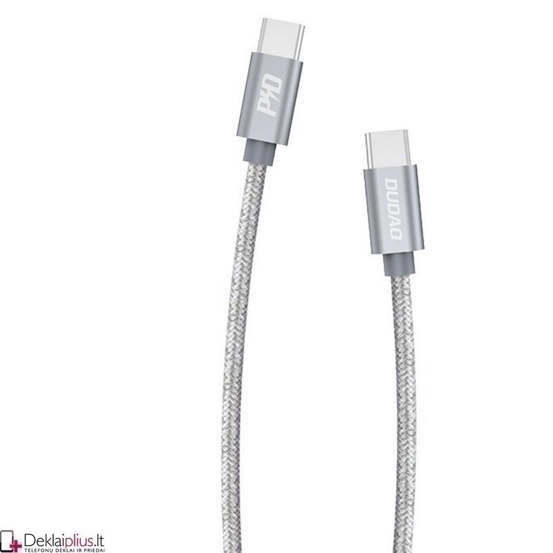 Dudao laidas usb type c - usb type c 1m. 45w (5A) Dudao laidas usb type c - usb type c 1m. 45w (5A)