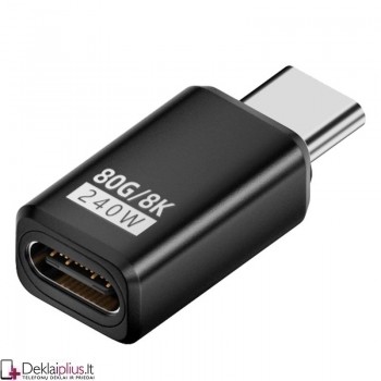 Adapteris 240W 5A USB 4.0 USB-C / Type-C to Type-C 80Gbps