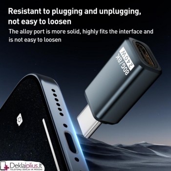 Adapteris 240W 5A USB 4.0 USB-C / Type-C to Type-C 80Gbps