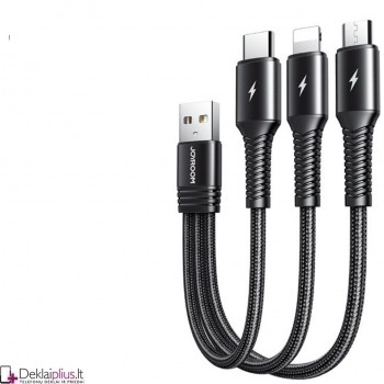 Joyroom 3in1 kabelis usb su Lightning / USB Type C / micro USB