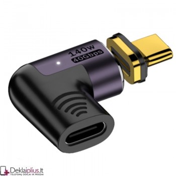 Magnetinis adapteris 140W 5A USB 4.0 USB-C / Type-C to Type-C 40Gbps Magnetinis adapteris 140W 5A USB 4.0 USB-C / Type-C to Type-C 40Gbps