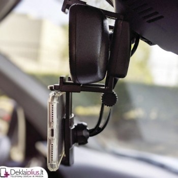 Automobilinis telefono laikiklis (tvirtinamas ant veidrodėlio)
