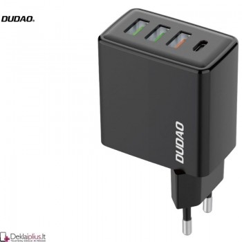 Dudao greito įkrovimo sieninis įkroviklis su 3X usb ir 1X type-c Dudao greito įkrovimo sieninis įkroviklis su 3X usb ir 1X type-c