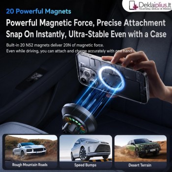 Automobilinis įkroviklis į groteles su magsafe (su 25W įkrovimu)