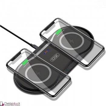XO 2in1 belaidis įkroviklis - juodas (20W) 