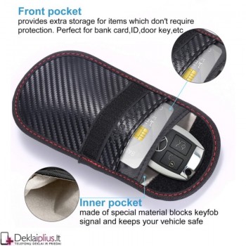 Automobilių raktų ryšį blokuojantis dėklas (Keyless GO) (vidiniai matmenys 10.5 cm x 7.5 cm) Automobilių raktų ryšį blokuojantis dėklas (Keyless GO) (vidiniai matmenys 10.5 cm x 7.5 cm)