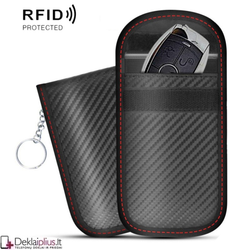 Automobilių raktų ryšį blokuojantis dėklas (Keyless GO) (vidiniai matmenys 10.5 cm x 7.5 cm) Automobilių raktų ryšį blokuojantis dėklas (Keyless GO) (vidiniai matmenys 10.5 cm x 7.5 cm)