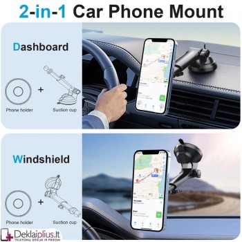 Automobilinis telefono laikiklis -  magnetinis (tvirtinamas prie lango) 