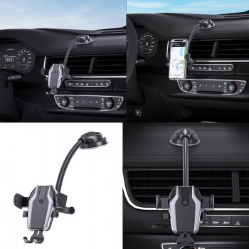Automobilinis telefono laikiklis (tvirtinamas prie lango, priekinės panelės) 