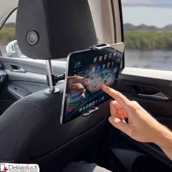 Wozinsky auto planšetės-telefono laikiklis (tvirtinamas prie galvos atlošo) nuo 4.7 iki 11 colių Wozinsky auto planšetės-telefono laikiklis (tvirtinamas prie galvos atlošo) nuo 4.7 iki 11 colių