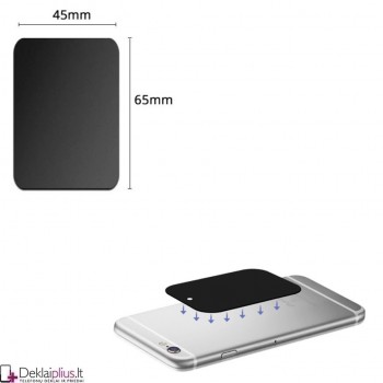Metalinė plokštelė magnetiniams telefonų laikikliams (45 mm.X 65 mm)