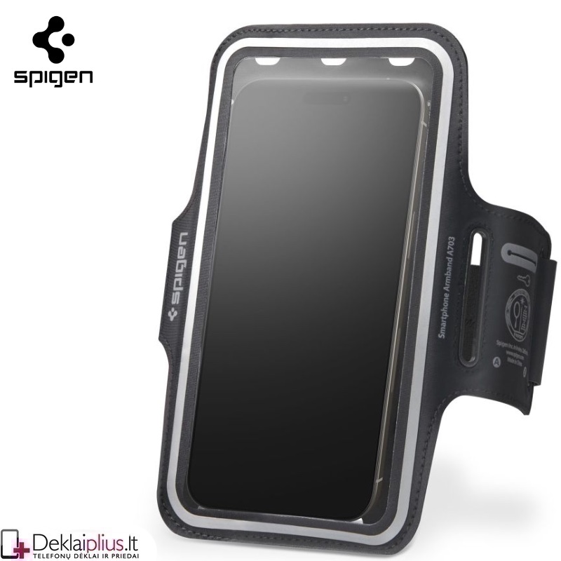 Spigen Dynamic Shield sportui dėklas (raištis ant rankos) - juodas (telefonui nuo 8.5 cm. iki 17.5 cm.) Spigen Dynamic Shield sportui dėklas (raištis ant rankos) - juodas (telefonui nuo 8.5 cm. iki 17.5 cm.)