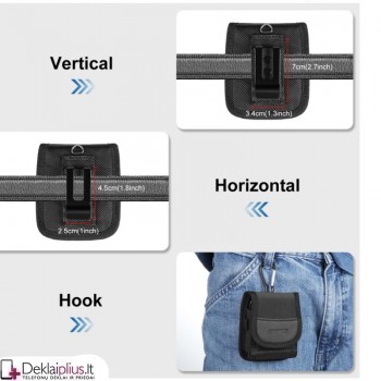 Dėklas prie diržo sulankstomiems telefonams (vidiniai matmenys 7 cm X 9 cm X 2 cm) Dėklas prie diržo sulankstomiems telefonams (vidiniai matmenys 7 cm X 9 cm X 2 cm)